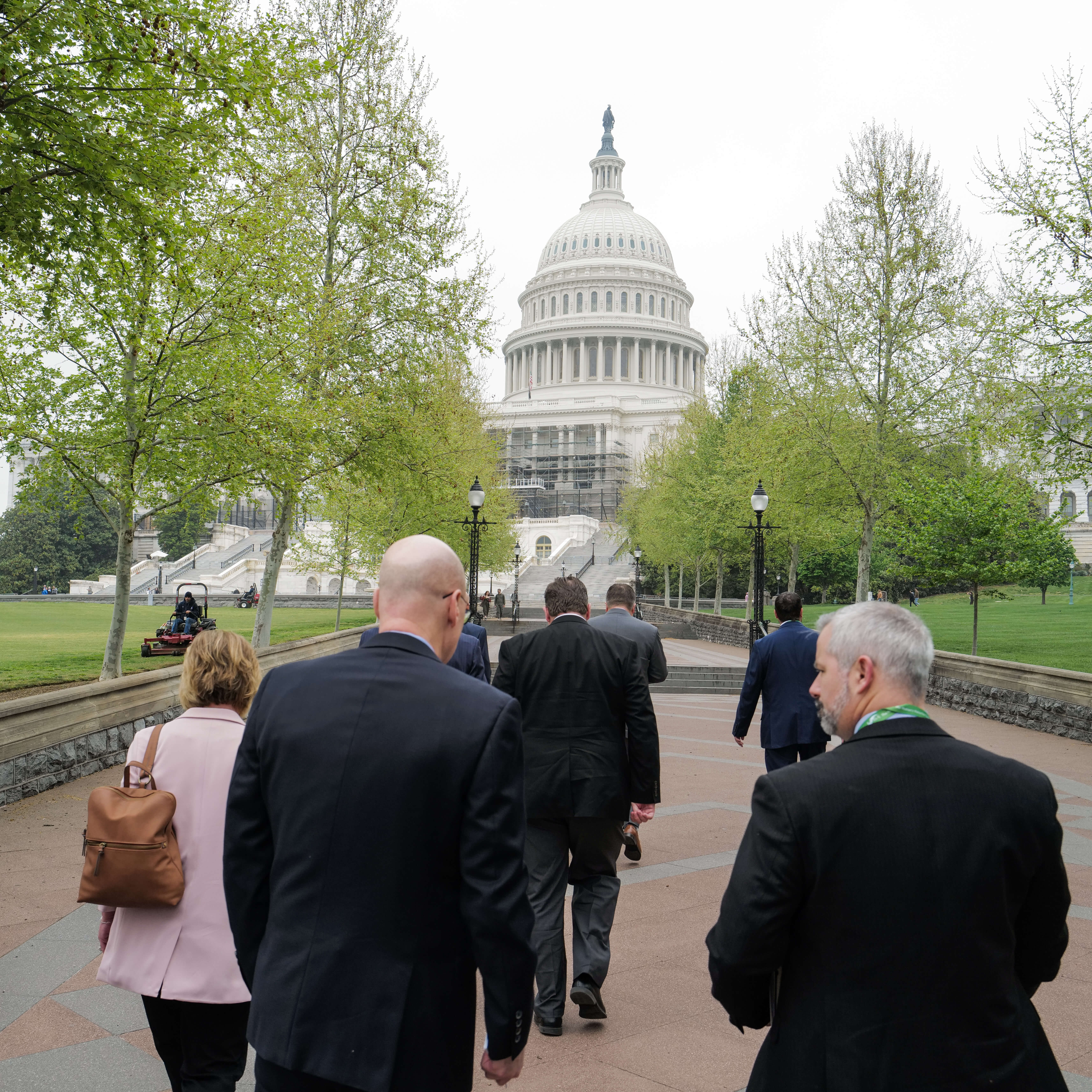 Walking to Capitol Square